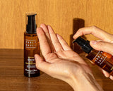 Hair essence with a floral peach scent- Naturally derived 9 oil blends effectively repair split ends while restoring and adding shine to the cuticle.