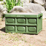 Portable Camping Table, Foldable, Stackable, Weather Resistant, Strong with Storage Space for Camping, BBQ, Party, Fishing, Picnic and Beach. Basic Type (Olive Green Color)
