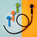 Colorful handheld shower head with silicone grip 10 colors