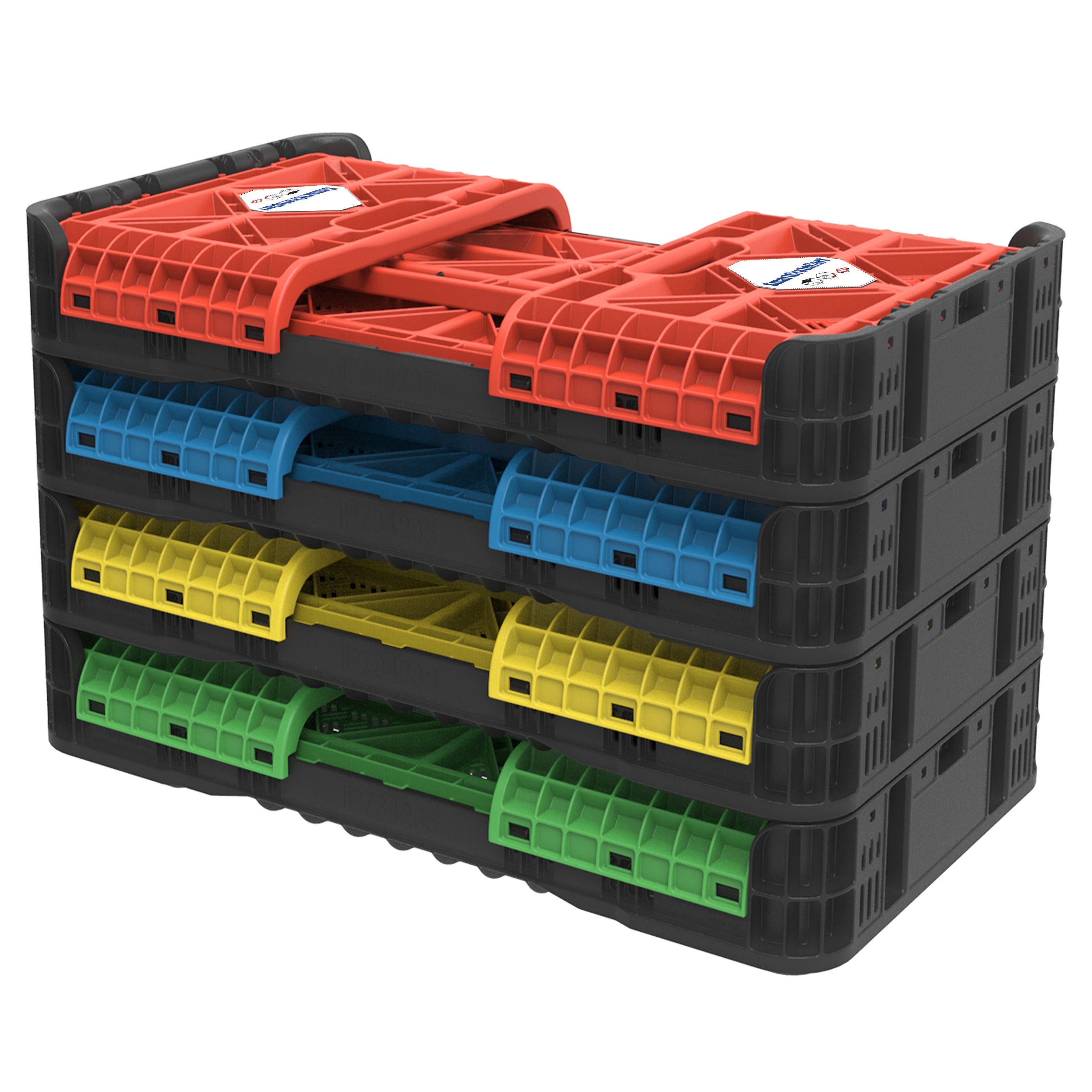 SmartCrateCart 90 Liter (23.8 Gallon) All-Purpose Collapsible and Stackable Storage Crate