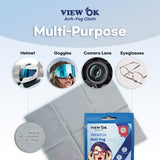 VIEW OK Reusable Anti-Fog Cloth for Eyeglasses