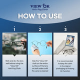 VIEW OK Reusable Anti-Fog Cloth for Eyeglasses
