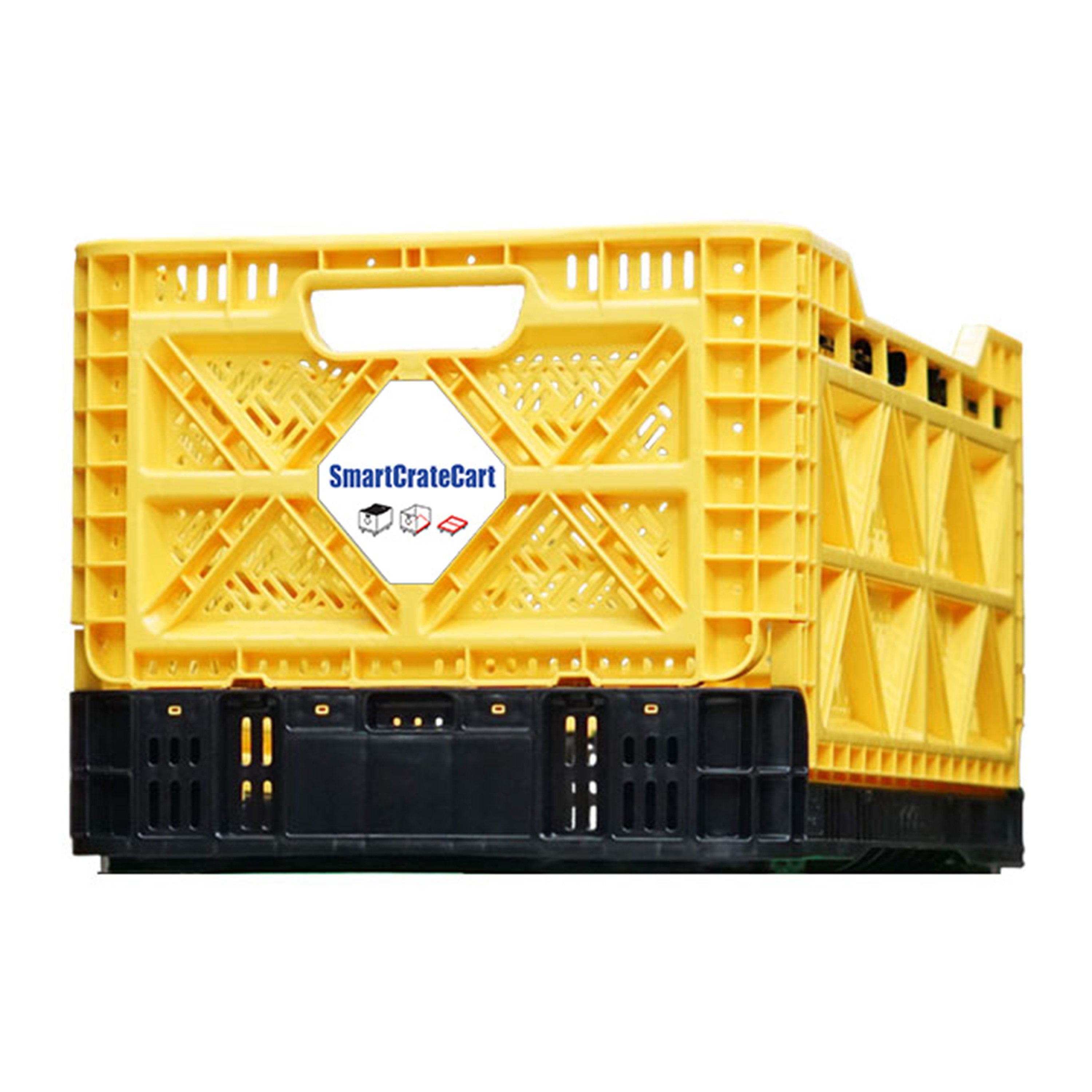 SmartCrateCart 48 Liter (12.7 Gallon) All-Purpose Collapsible and Stackable Storage Crate