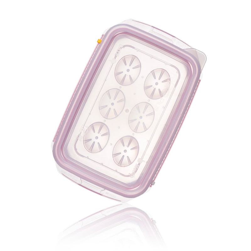 Easily Pop Out 1 Compartment Tray with Lid, Pink