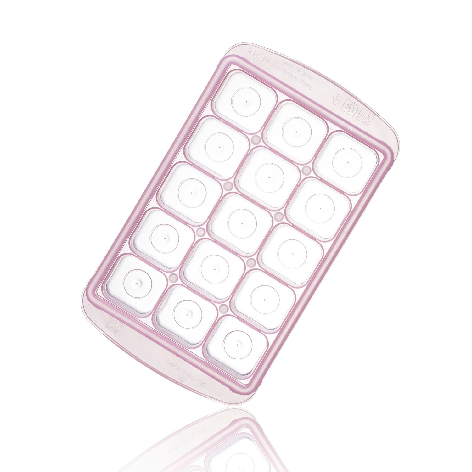 Easily Pop Out 15 Compartments Tray with Lid Clear