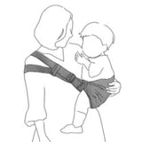 ATTRACTIME Toddler Side Shoulder Sling Bag, 3D Cotton Mesh Ergonomic Carrier for Baby, Lightweight Hassle Free Portable Hip Seat Holder for All Seasons for Mom Dad, Made in Korea