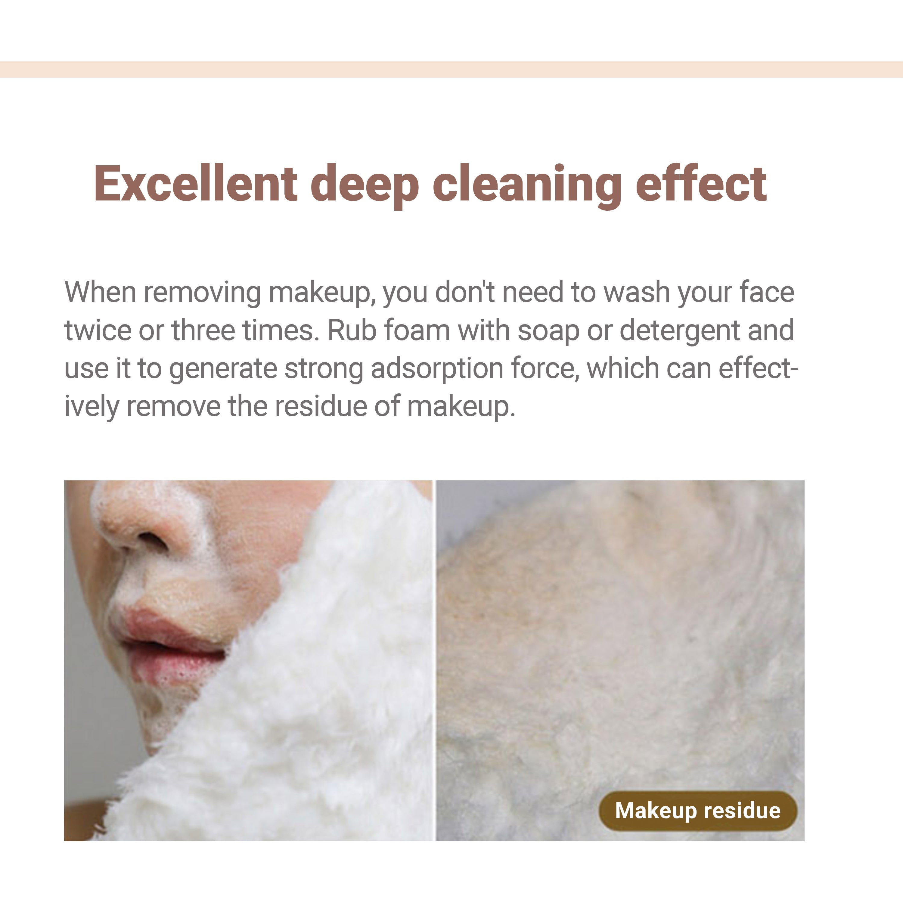 100% Viscose Facial Washcloth, Makeup Remover Cloth for Face, Excellent Deep Cleansing, German Dermatest Excellent, 6 Months Durable (6.7”X9.4” White/Beige) 2 sets